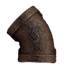 British Standard Female Elbow 45° Black