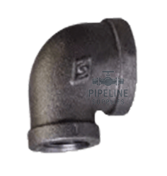 British Standard Female Reducing Elbow 90° Black