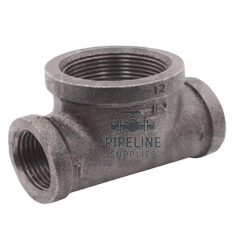 British Standard Increasing Branch Tee Black