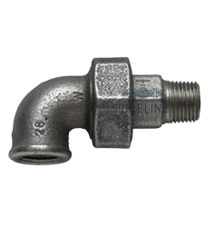 British Standard Male Female Union Elbow Black