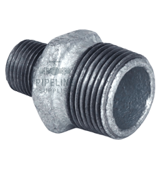 British / DIN Standard Reducing Hexagon Nipple Galvanised