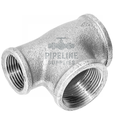 British Standard Reducing Run Tee Galvanised