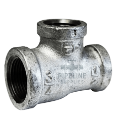 British Standard Reducing Run & Branch Tee Galvanised